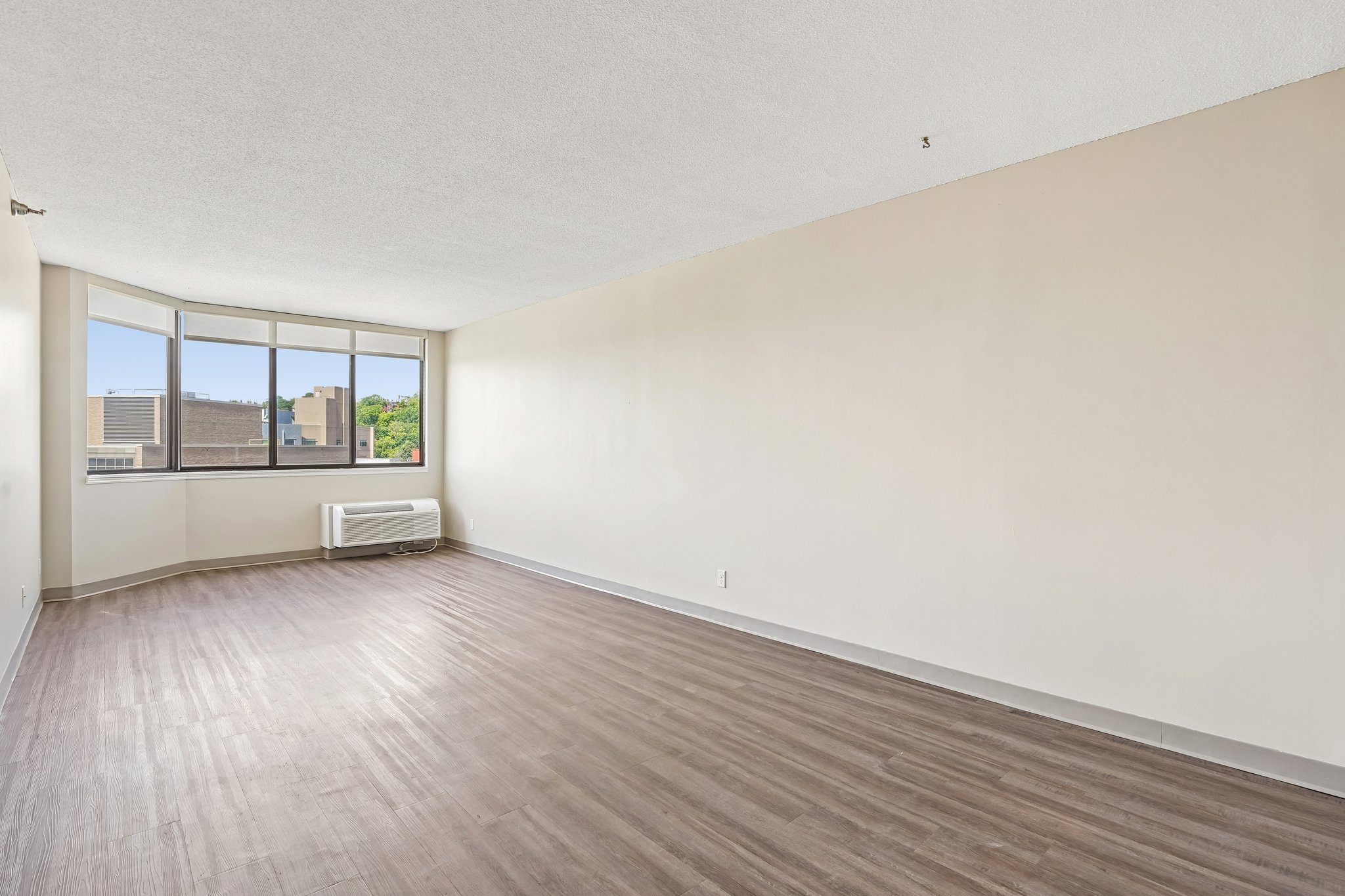 One bedroom living space empty
